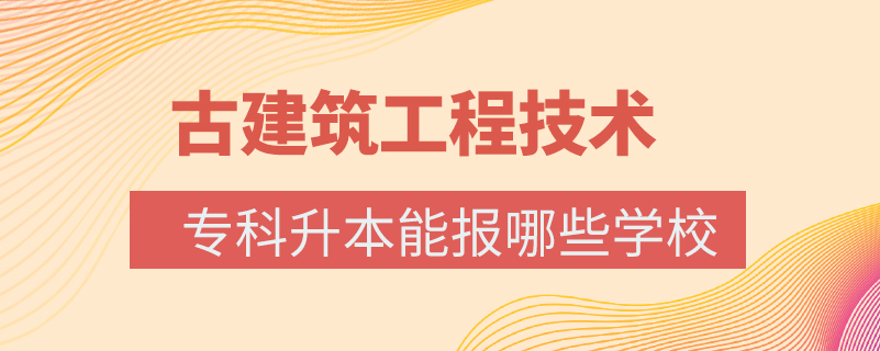 古建筑工程技術(shù)?？粕灸軋?bào)哪些學(xué)校