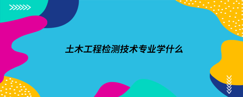 土木工程檢測技術(shù)專業(yè)學什么