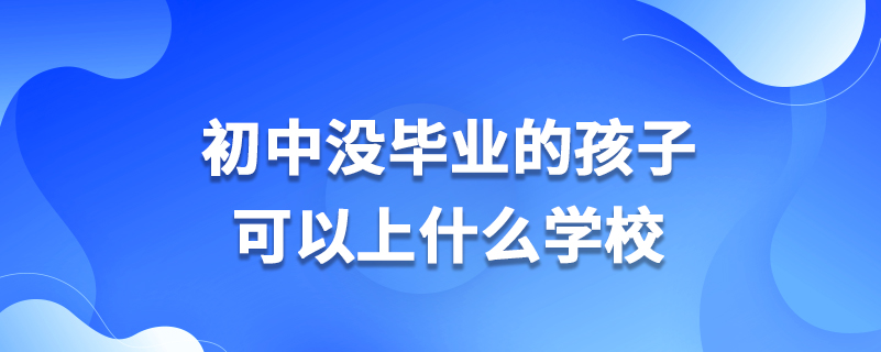 初中沒(méi)畢業(yè)的孩子可以上什么學(xué)校