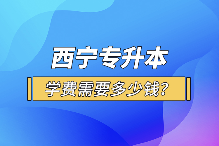 西寧專升本學(xué)費需要多少錢？