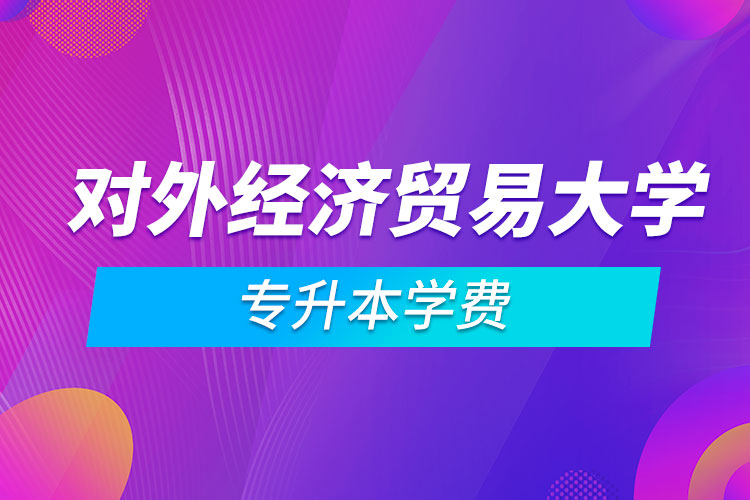 對外經(jīng)濟(jì)貿(mào)易大學(xué)專升本學(xué)費(fèi)