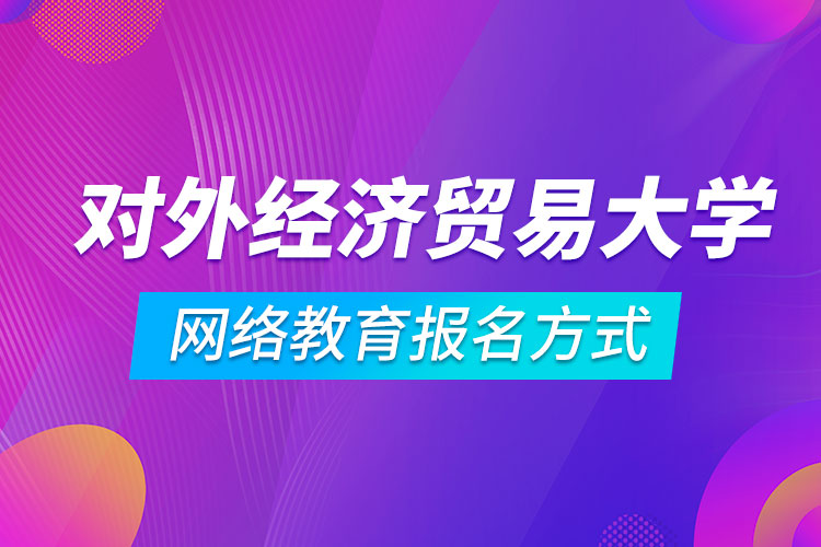 對外經(jīng)濟貿(mào)易大學網(wǎng)絡(luò)教育報名方式