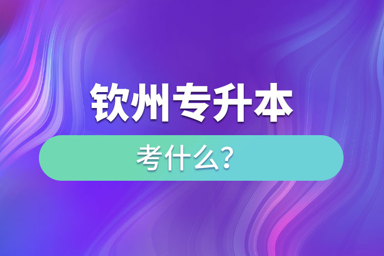 欽州專升本考什么？