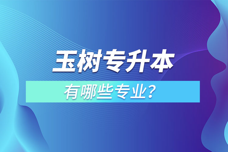 玉樹專升本有哪些專業(yè)可以選擇？