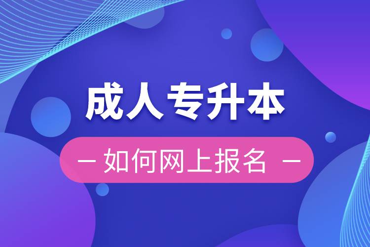 成人專升本如何網上報名