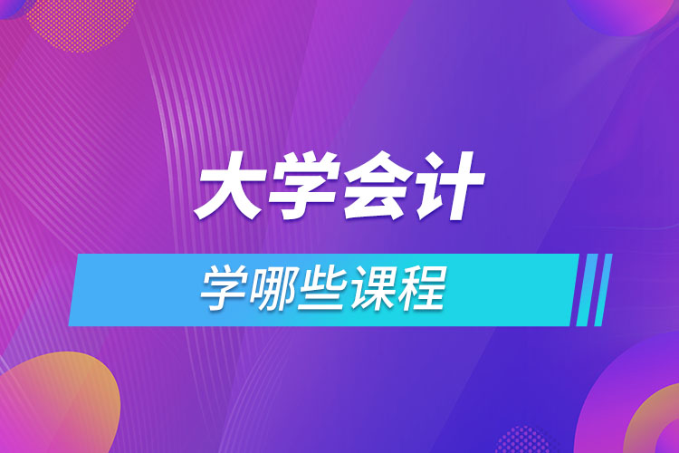 大學會計專業(yè)學哪些課程