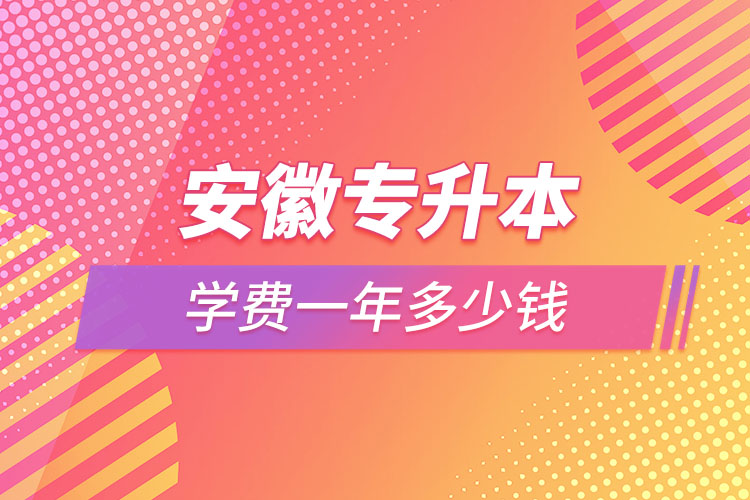 安徽專升本學(xué)費(fèi)大概多少錢一年？