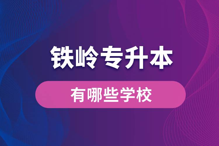 鐵嶺專(zhuān)升本有哪些學(xué)校？