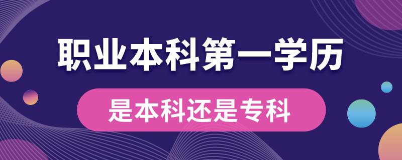 職業(yè)本科第一學歷是本科還是?？? /></p><p style=