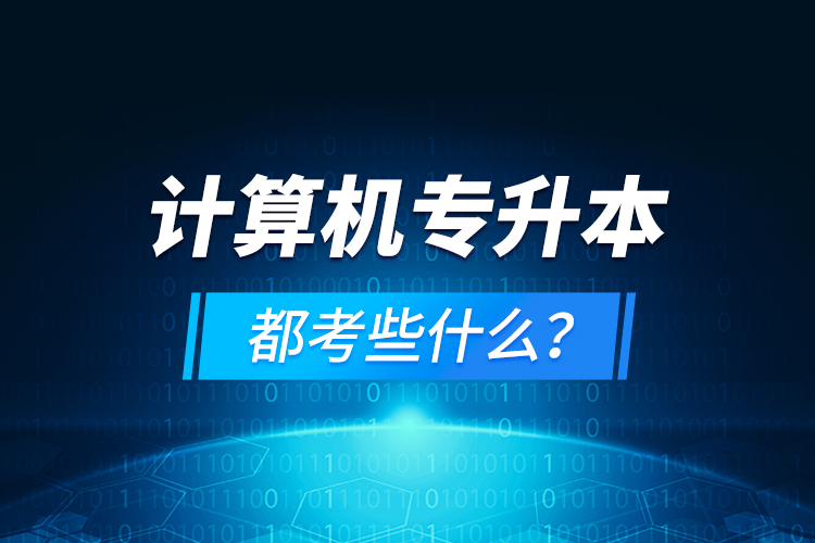 計算機專升本都考些什么？