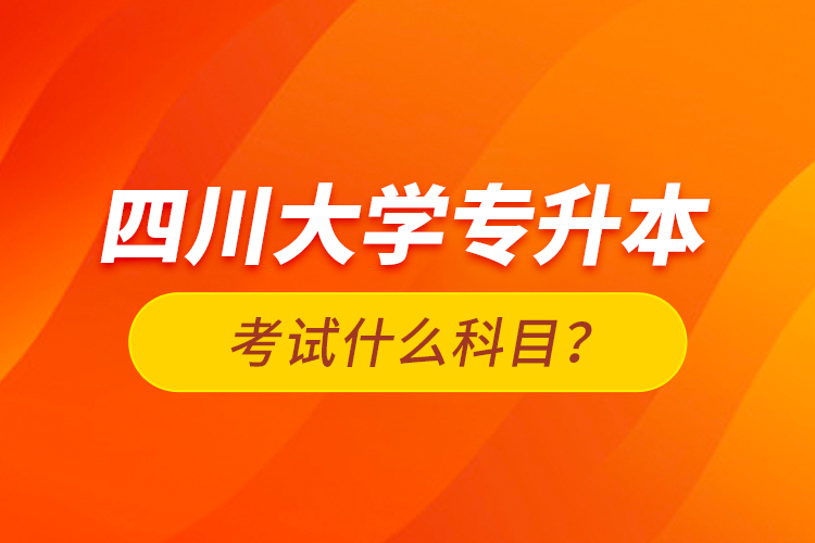 四川大學專升本考試什么科目？