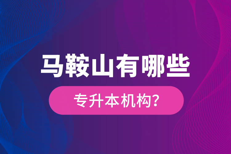 馬鞍山有哪些專(zhuān)升本機(jī)構(gòu)？