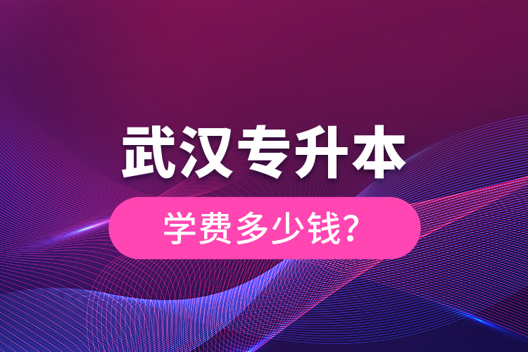 武漢專升本學(xué)費多少錢？