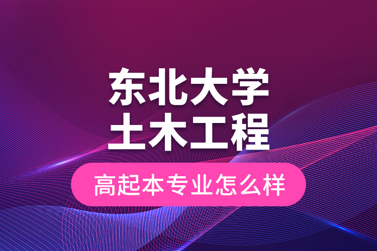 東北大學(xué)土木工程高起本專業(yè)怎么樣？