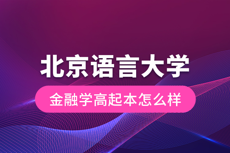 北京語言大學(xué)金融學(xué)高起本怎么樣？