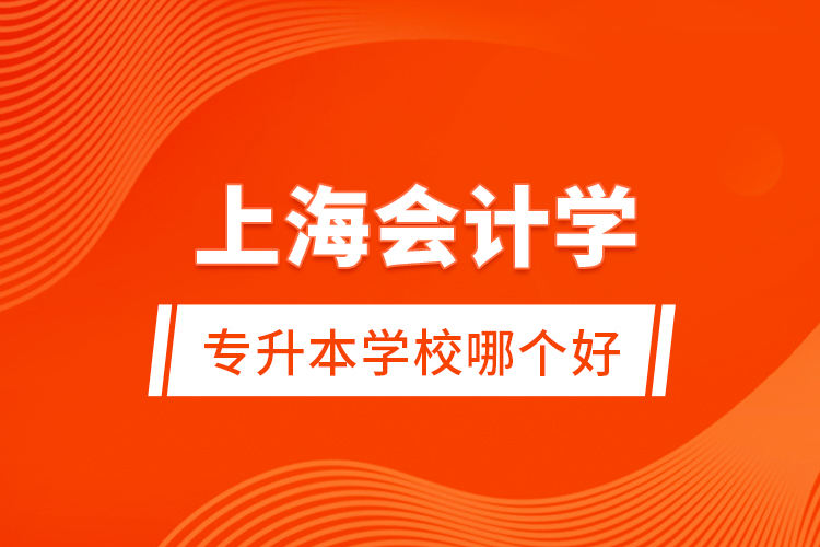 上海會計學(xué)專升本學(xué)校哪個好？