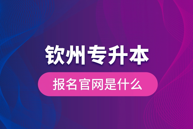 欽州專升本報名官網是什么？
