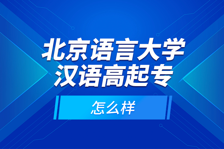 北京語(yǔ)言大學(xué)漢語(yǔ)高起專怎么樣？