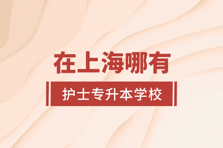 在上海哪有護(hù)士專(zhuān)升本學(xué)校？