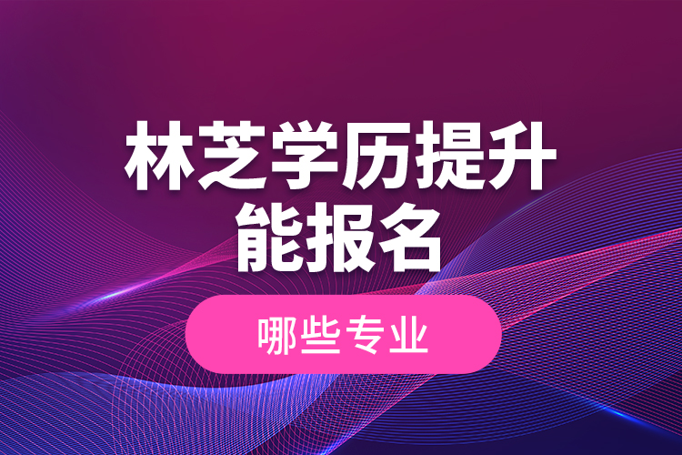 林芝學(xué)歷提升能報(bào)名哪些專業(yè)？