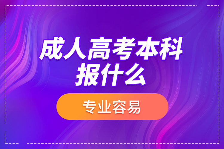 成人高考本科報什么專業(yè)容易？