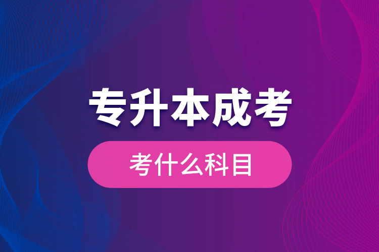 專升本成考考什么科目？